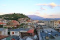 the city of Berat, Berati, Albania from above, UNESCO world heritage site Royalty Free Stock Photo