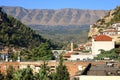 the city of Berat, Berati, Albania from above, UNESCO world heritage site Royalty Free Stock Photo