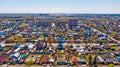 The city of Berdsk from a bird`s-eye view. Western Siberia