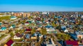 The city of Berdsk from a bird`s-eye view. Western Siberia