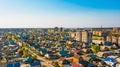 The city of Berdsk from a bird`s-eye view. Western Siberia