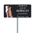 City of Berkeley road sign Royalty Free Stock Photo