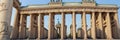 The city of Berlin, Germany, Brandenburg Gate, the historical symbol of Berlin, with its beautiful columns and sculptures Royalty Free Stock Photo