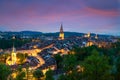 City of Bern skyline with a dramatic sky in Bern, Switzerland