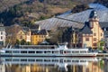 The city Bernkastel-Kues on river Moselle, Germany Royalty Free Stock Photo