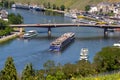 The city Bernkastel-Kues on river Moselle, Germany Royalty Free Stock Photo