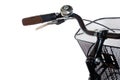 City bicycle handlebar with ring bell Royalty Free Stock Photo