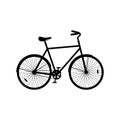 City bicycle icon isolated on white background, silhouette ecological sport transport bike. Vector illustration Royalty Free Stock Photo