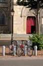 City bike vacation in church place Royalty Free Stock Photo