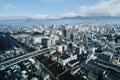 City Bird's-eye view with landscape mountains, Yamagata  Japan Royalty Free Stock Photo