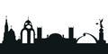 Kharkov famous places skyline silhouette vector illustration