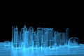 City Blue xray rendered