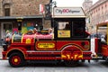 City bo express is a little tourist train that runs through the streets of Bologna, Italy.