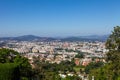 The city of Braga seen from the top of the staircase of the Bom Jesus do Monte Sanctuary Royalty Free Stock Photo