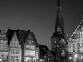 The city of bremen at the weser river