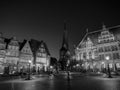 The city of bremen at the weser river