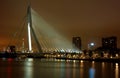 City bridge night lights reflections river Royalty Free Stock Photo