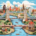 City of Bridges - Detailed Illustration Jigsaw Puzzle
