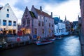 Amazing historic Bruges canal Belgium Europe Royalty Free Stock Photo