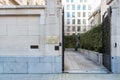 City of Brussels Belgium - Facade, gate and indication sign of the Government of the Hong Kong special Royalty Free Stock Photo