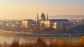 City of Budapest, capital of Hungary travel Europe. Landscape of the river, architecture of buildings.