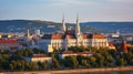 City of Budapest, capital of Hungary travel Europe. Landscape of the river, architecture of buildings. Royalty Free Stock Photo