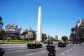 City of Buenos Aires with Obelisk and 9 de Julio Avenue - with advertising signs