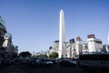 City of Buenos Aires with Obelisk and 9 de Julio Avenue - with advertising signs