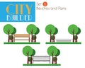 City Builder Set 6: Benches and parks