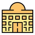City building icon vector flat Royalty Free Stock Photo
