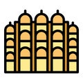 City building icon vector flat Royalty Free Stock Photo