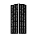 City building pictogram icon image Royalty Free Stock Photo