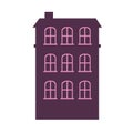 City building pictogram icon image Royalty Free Stock Photo