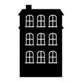 City building pictogram icon image Royalty Free Stock Photo