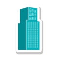 City building pictogram icon image Royalty Free Stock Photo