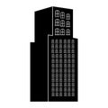 City building pictogram icon image Royalty Free Stock Photo