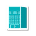 City building pictogram icon image Royalty Free Stock Photo