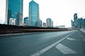 City building street scene and road surface Royalty Free Stock Photo