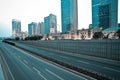 City building street scene and road surface Royalty Free Stock Photo