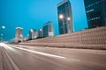 City building street scene and road tunnel of night scene Royalty Free Stock Photo