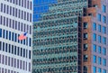 City Buildings American Flag