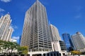 City buildings Chicago river Royalty Free Stock Photo