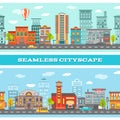 City Buildings Horizontal Banners Royalty Free Stock Photo