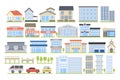 City buildings set. Royalty Free Stock Photo