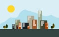 City buildings illustration Royalty Free Stock Photo