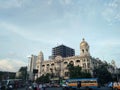 City buildings, transport, crowd and peoples display at Kolkata, Esplanade crossing, one of the busiest place in city.