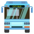 City bus front view. Public urban transport