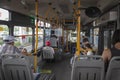 City Bus Hanoi Airport - city center, People in Chinese buses Royalty Free Stock Photo