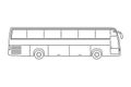 City bus icon. Black line web sign. Flat style vector illustration isolated on white background Royalty Free Stock Photo