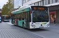 City buses run along Ljubljana`s main street